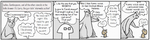 Larry the Totoro-Bear-thing's introduction to the webcomic