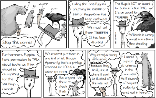 File 770 commentors cictate how Sad Puppies supporters are allowed to nominate titles for the Hugo Award.