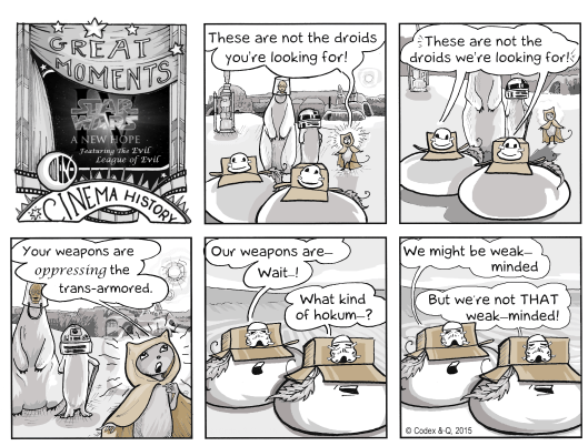 SJW version of Star Wars "These are Not the Droids You're Looking For" scene