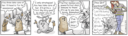 Bunnyboy bravely assaults Vivian James as the CHORFs run away as Summon Gamergate continues