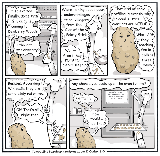 Terri the Tater plans to bring Real DIversity to Dewberry Woods