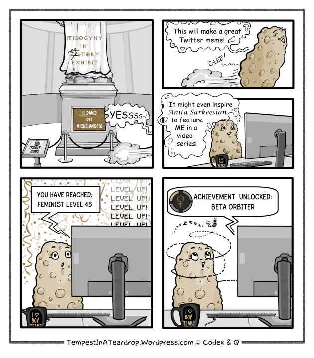 Terri tweets misogynistic michelangelo herstory and achieves feminist level 45 beta orbiter