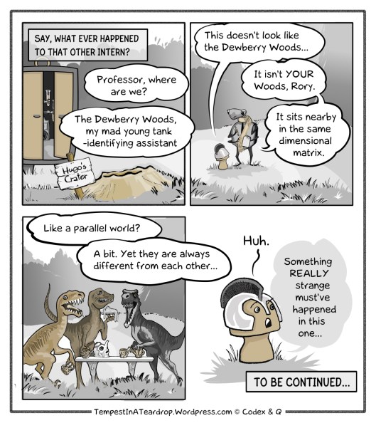 Professor What & Rory travel to an alternate dimension Dewberry Woods